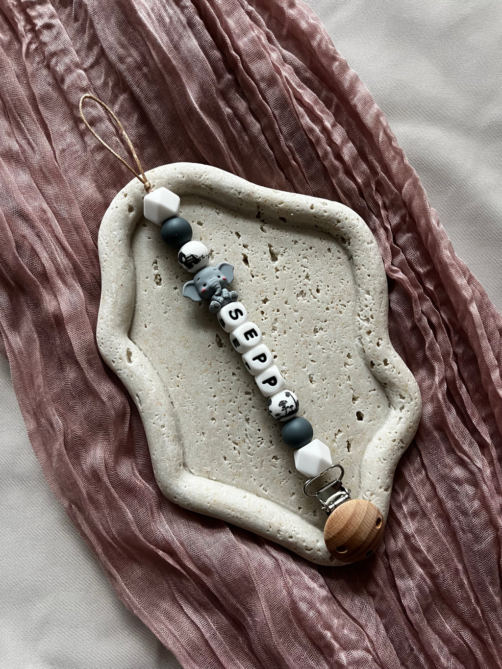 stone cord elephant