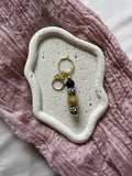 Handgemaakte sleutelhanger panter glitter – kralen accessoire