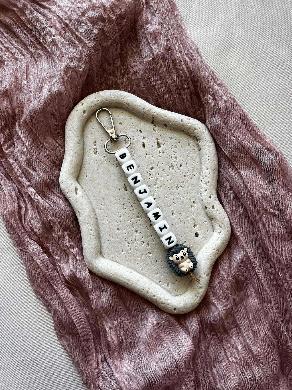 Gepersonaliseerde sleutelhanger met naam – handgemaakt cadeau