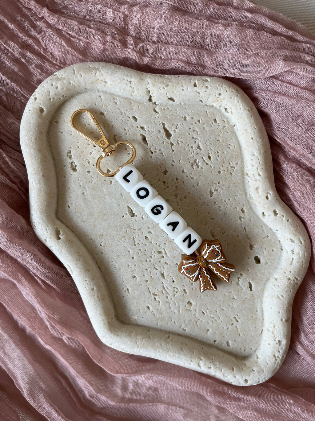 kerst naam sleutelhanger